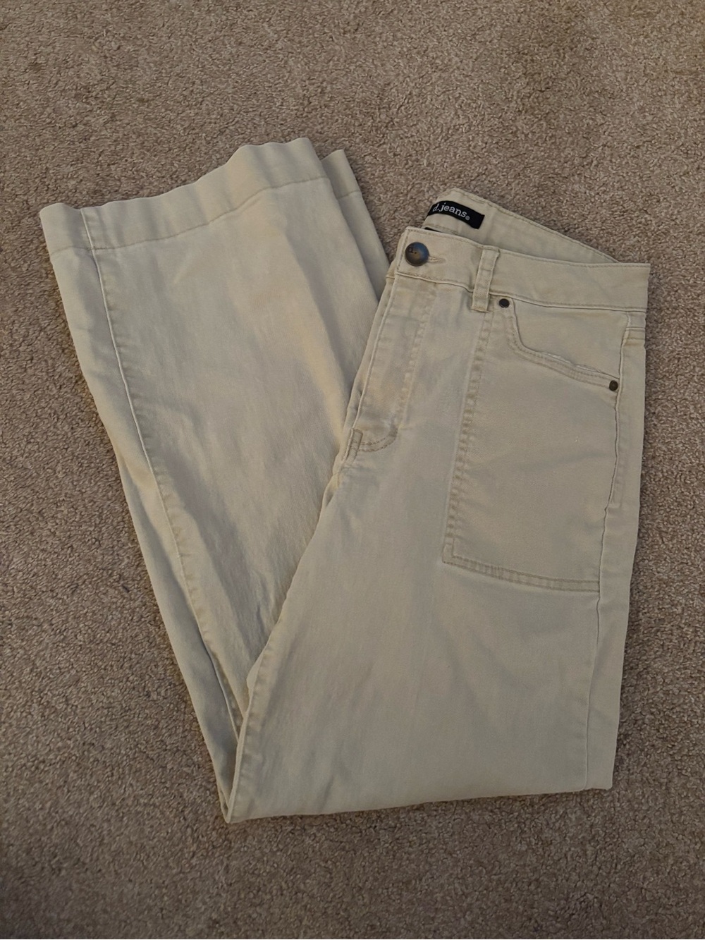 d. jeans Cream Ankle Cropped Women's Jeans